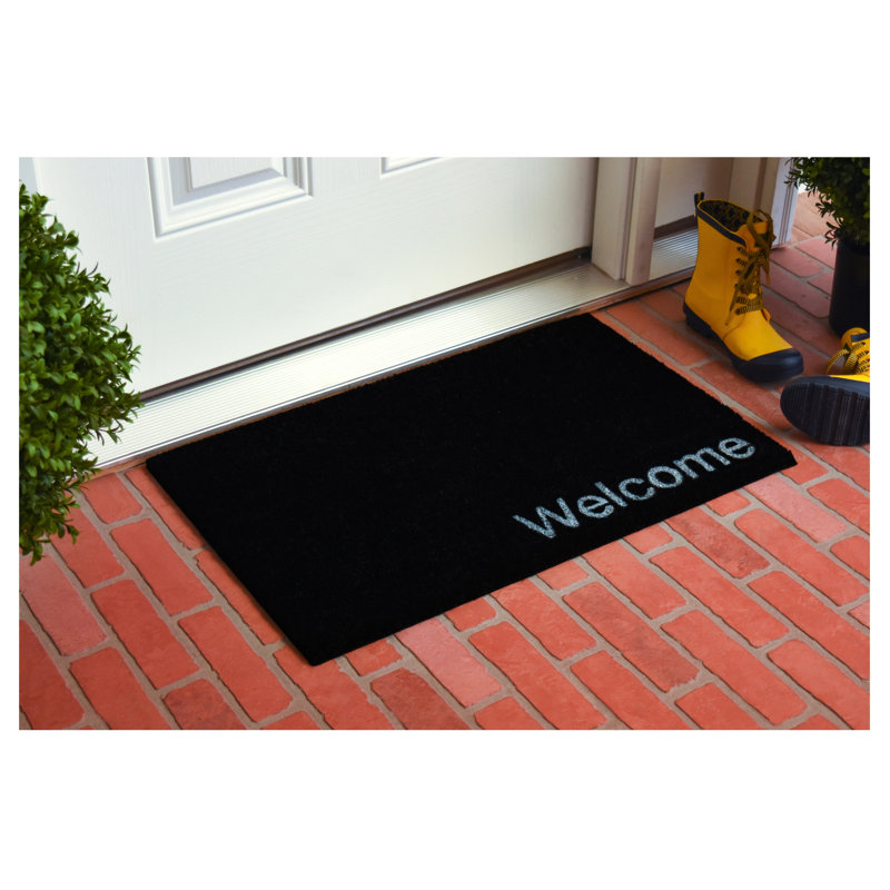 Kasper Non-Slip Doormat, 24" W x 36" L, Black