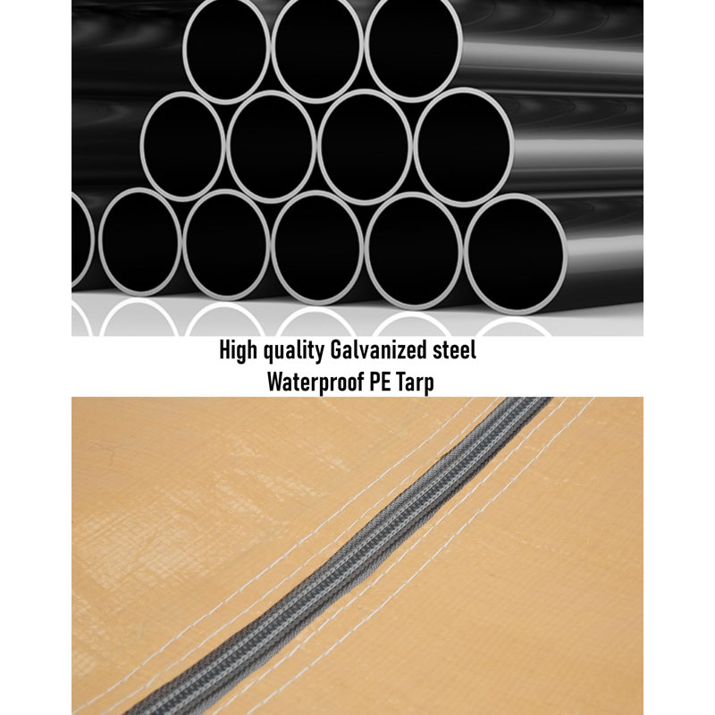 Garage l 10 pi x P 20 pi, Kaki / gris