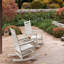 Ensemble de chaises berçantes en PEHD avec table d'appoint, chaises berçantes en poly haut dossier Adirondack et meubles de patio toutes saisons