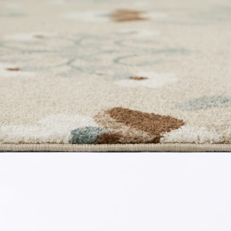 Tapis bleu / beige Domenico, 7 pi 10 po x 10 pi
