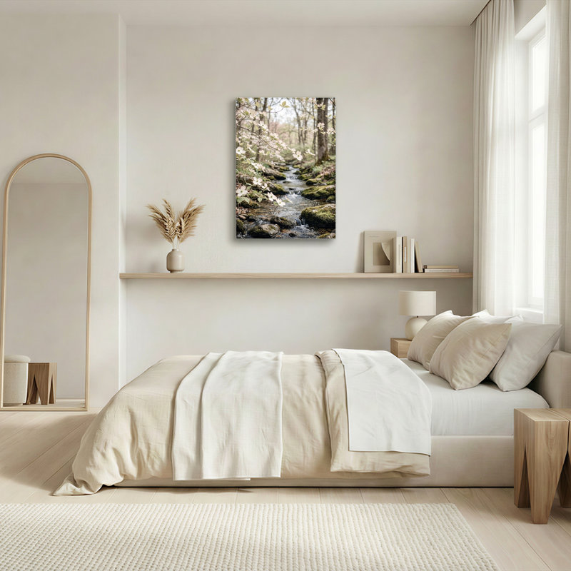 Floral Stream, reproduction d'art sur toile, ensemble de 1, H 36 po x l 24 po, Wrapped Canvas