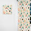 Funky Blue and Orange Retro Dots I - Rideau abstrait - Velours obscurcissant - 1 panneau-107578805