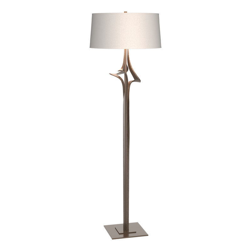 Antasia 59" Floor Lamp, Flax, Bronze