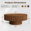 Table basse ronde 35 po fabriquée à la main en bois massif-1732708690-1737710158