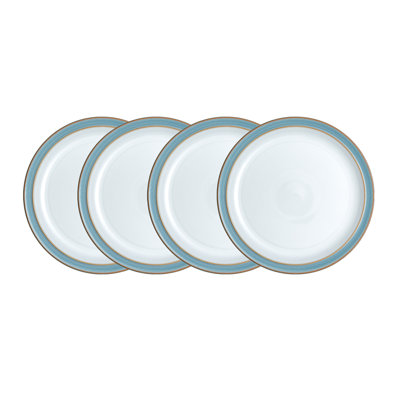 Azure Rimmed Set of 4 Medium Plates