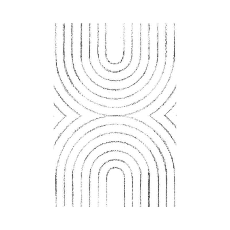 Abstract Line Art by Whales Way - Painting on Canvas, 101.6cm H x 66.04cm W x 1.91cm D, Wrapped Canvas