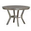 Table de salle à manger formelle traditionnelle Table ronde 5 teintes argentées avec tablette 4X et chaises d'appoint capitonnées