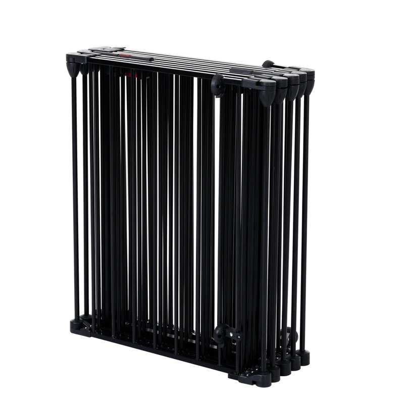 Barrière de 150 po en métal. Barrière de jeu à 6 panneaux, réglable pour les escaliers de maison, foyer, arbre de Noël. Arbre de clôture configurable, foyer. Réglable,
