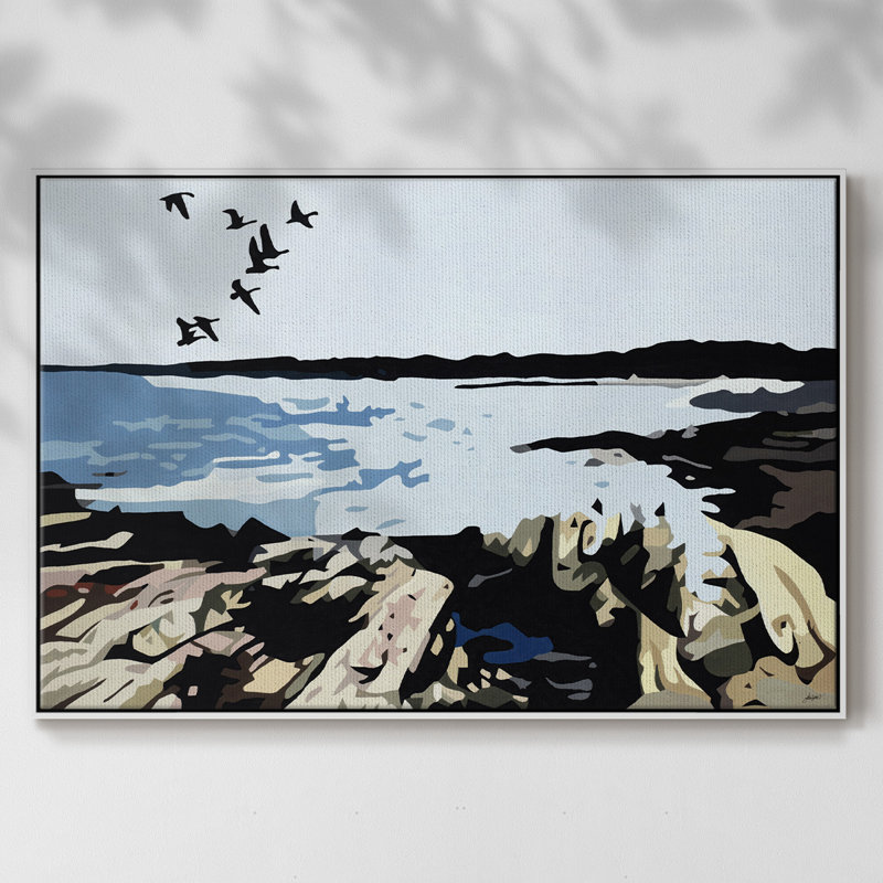 Maine événement - impression sur toile tendue, Toile avec cadre blanc, H 25 po x l 17 po x P 2 po