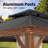 17.8 FT.W × 11.9 FT.D Outdoor 2-Tier Steel Hard Top Patio Gazebo with Total Mesh Protection-123856214-123856217