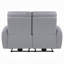 Causeuse inclinable Jero Power Motion, port USB, similicuir gris clair