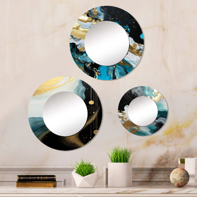 Elissia Metal Round Mirror