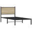 17 Stories Metal Bed Frame Without Mattress Sonoma Oak-1167781728