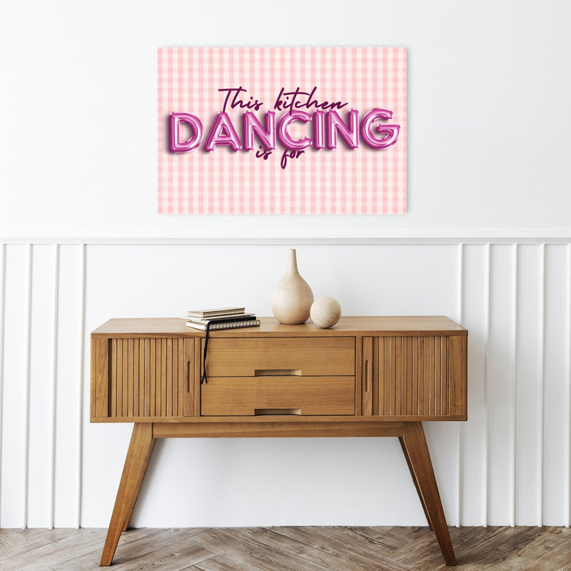 Affiche murale contemporaine lilas « Danse dans la cuisine », H 16 po x l 24 po