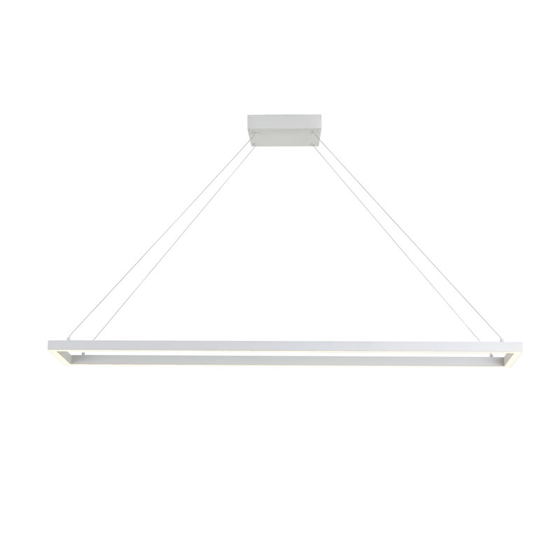 Piazza 47" White Glass LED Pendant Light