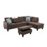 97.5 Wide Modern L-Shaped Sectional Sofa With Storage Ottoman