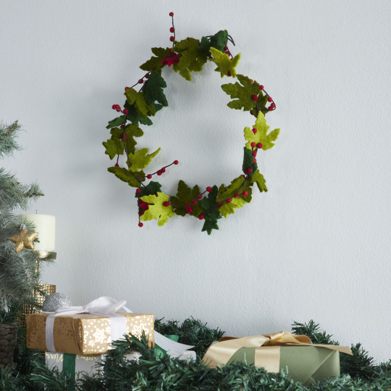 Wool Felt Berries Wreath