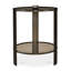  Table d'appoint Hanson en bronze et verre foncé