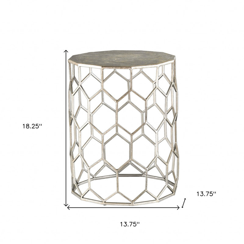 Lidiana Iron Top End Table