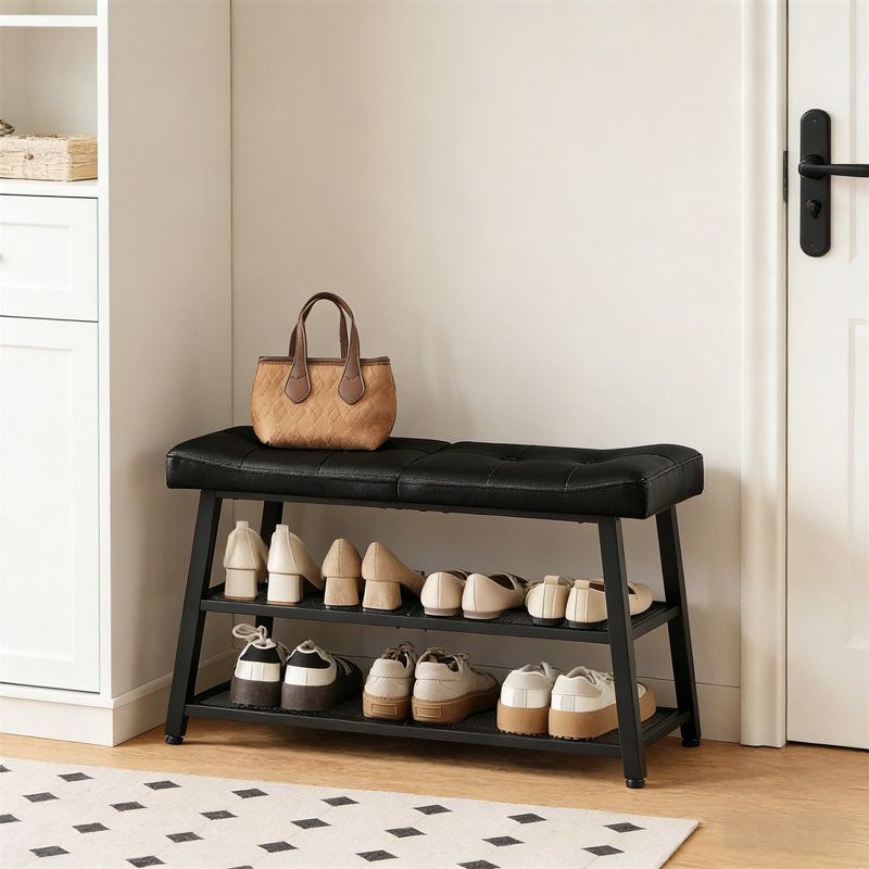 Premium Wooden Shoe Cabinet For Home, Black