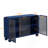Wood Storage Cabinet with Glass Doors-1270258823