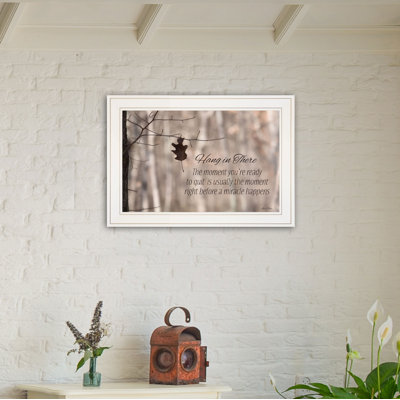 Hang in There Framed Wall Art for Living Room, Home Wall Décor Framed Print by Lori Deiter