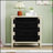 3 Drawer Buffet Sideboard with Adjustable Shelves, Hand-woven Rope Decorated Drawers for Versatile Storage and Elegant Design