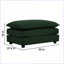 Canapé modulaire, canapé convertible en U moderne à 5 places avec repose-pieds réversible et amp; 2 repose-pieds pour le salon | Chenille vert sauge-1543378511