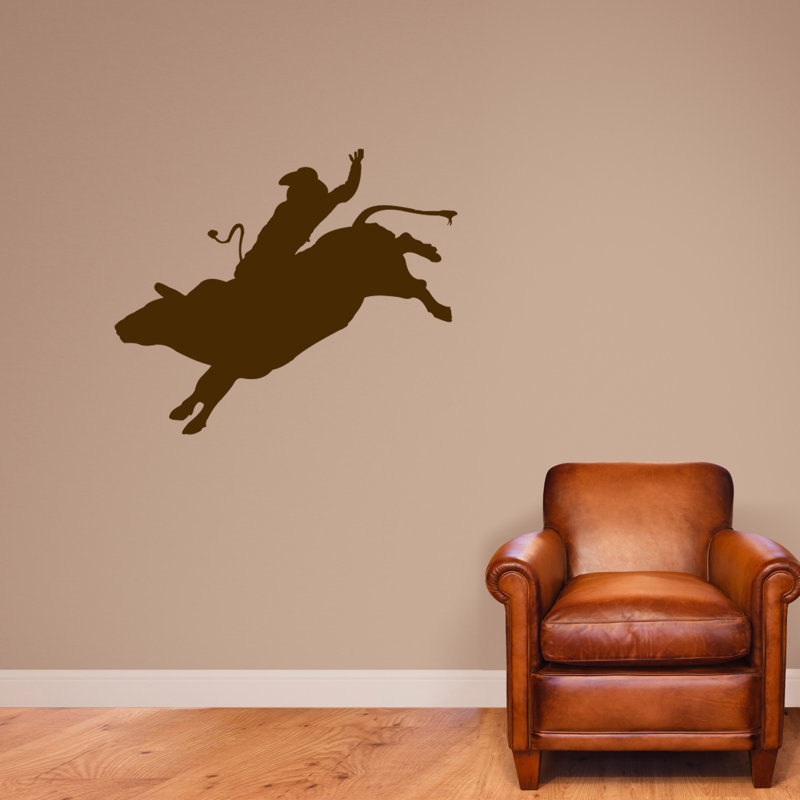 Décalcomanie murale un avenant bull, Brun