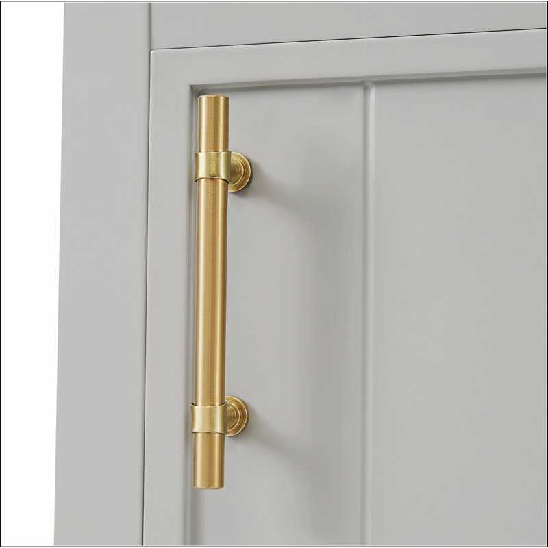 Meuble-lavabo de salle de bain avec lavabo, armoire de salle de bain avec porte à fermeture douce, support de rangement et tablette ouverte