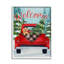 «Winter Welcome Red Truck Christmas Pet Dog» par Sheri Hart - impression d'art graphique-60473910-51171013