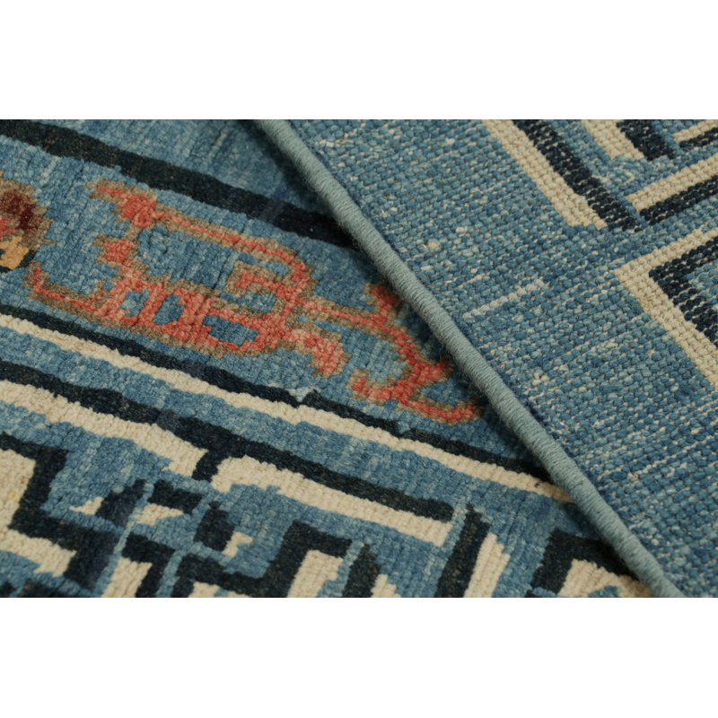 Wool Geometric Area Rug, Rectangle 3'2" x 4'