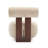 Modern Sculptural Accent Chair, Beige-914692022