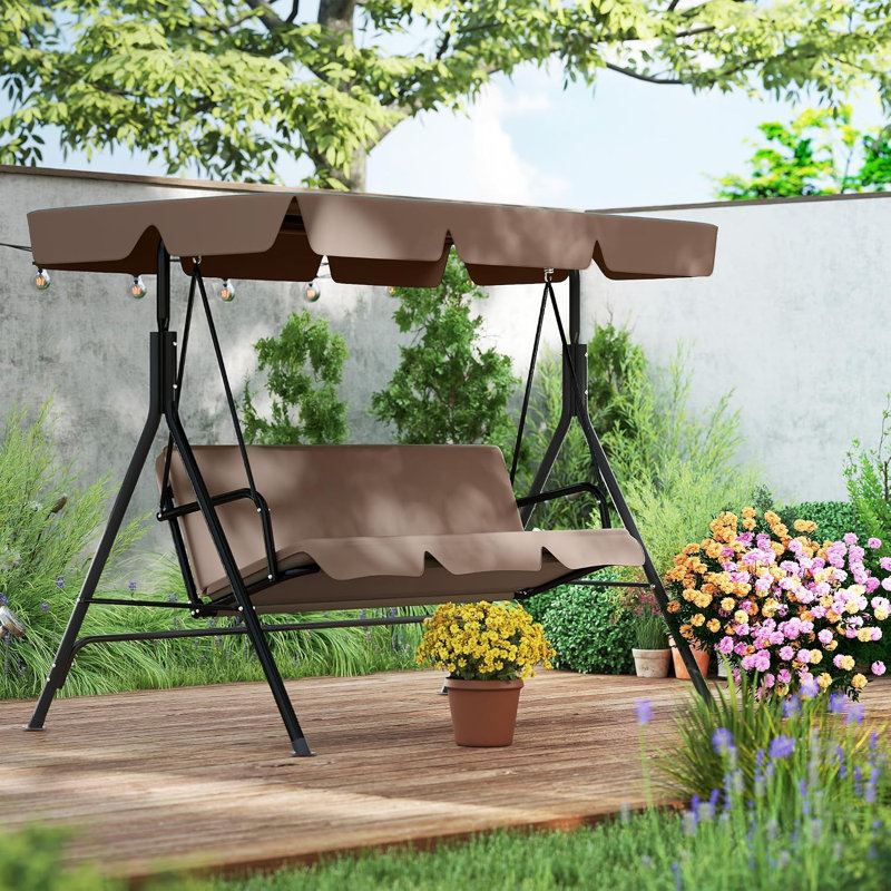 Porch Swing with Canopy, Brown, 176