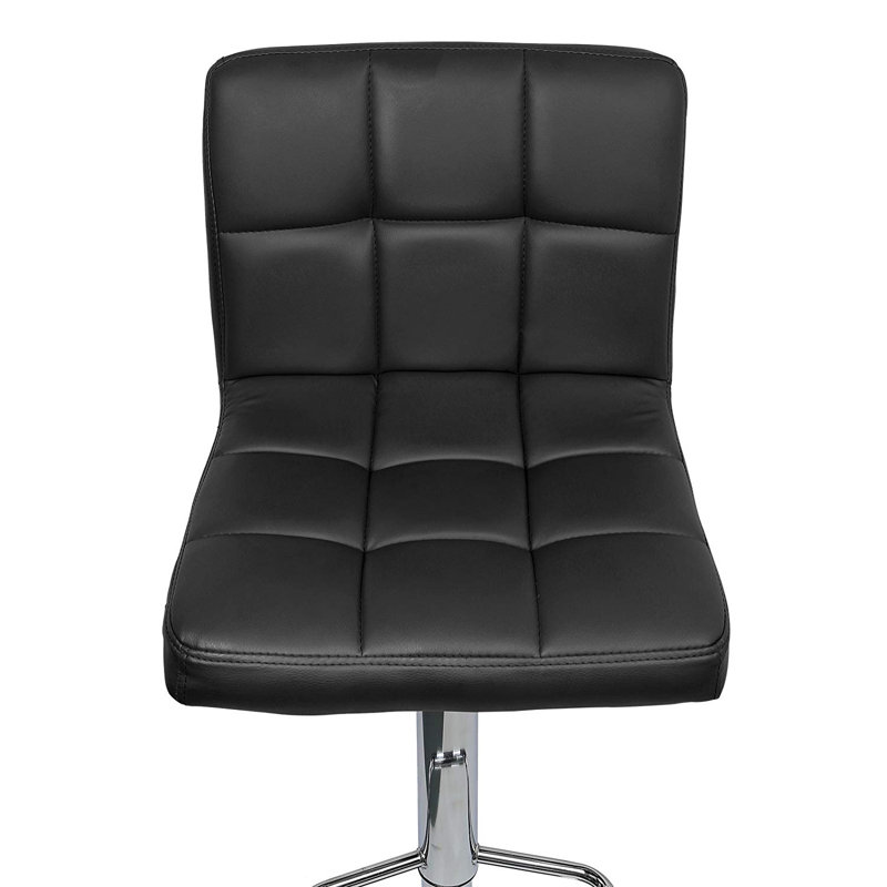 Evererdo Swivel Adjustable Height Bar Stools, Black