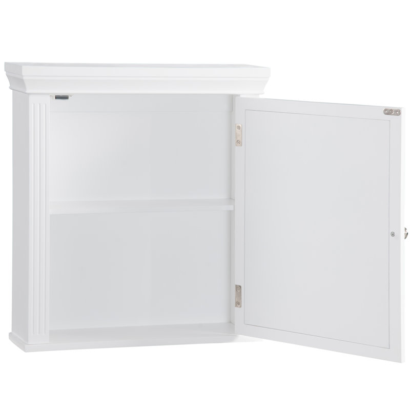 Nantwich Removable Medicine Cabinet with Mirrored Door in White