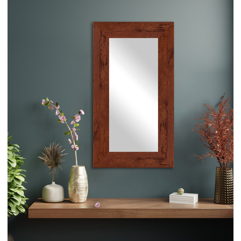 Miroir mural Gartha, Noyer foncé, 33 po x 24 po