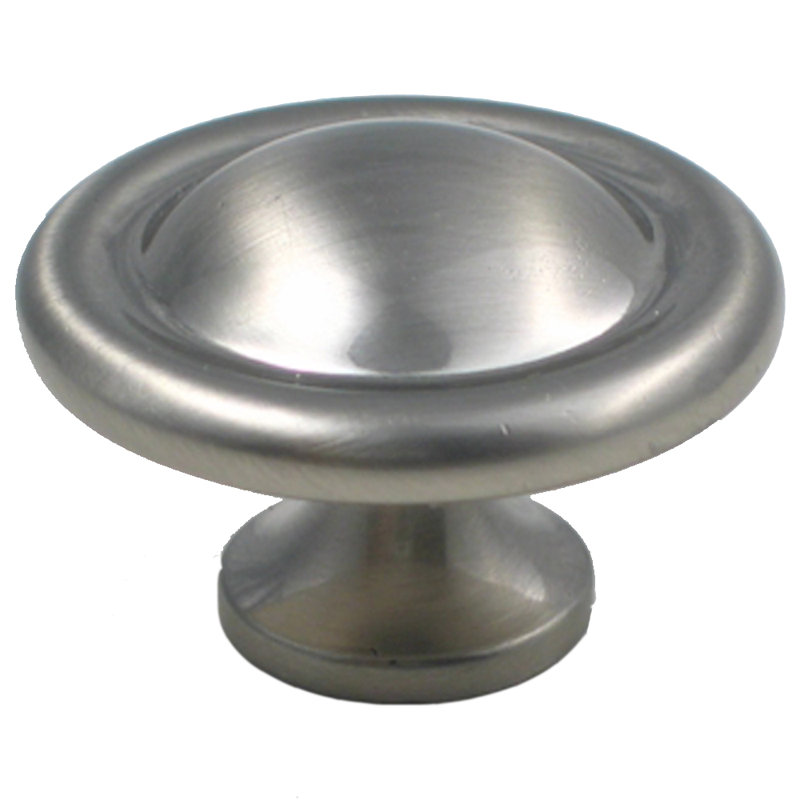 Poignée champignon de diamètre 1 1/2 po, Nickel satiné
