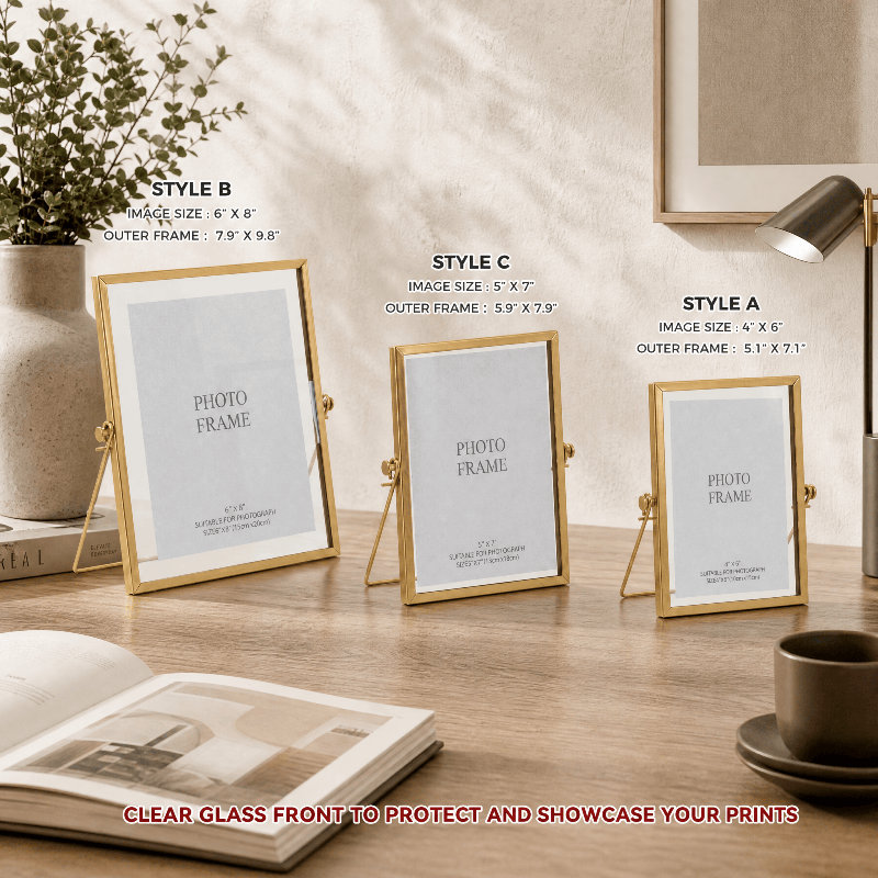 Three-Piece Metal Picture Frame Set