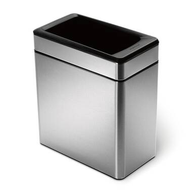 simplehuman® Stainless Steel Office Trash Can - 5 Gallon Recycling