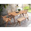 Table de patio moderne et naturelle - Rectangulaire pour l'extérieur