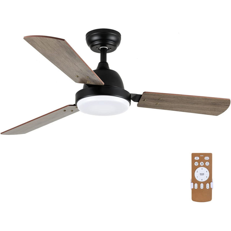 44-Inch Ceiling Fan With LED Light And Remote Control, 6-Speed Modes, 2 Rotating Modes, Timer