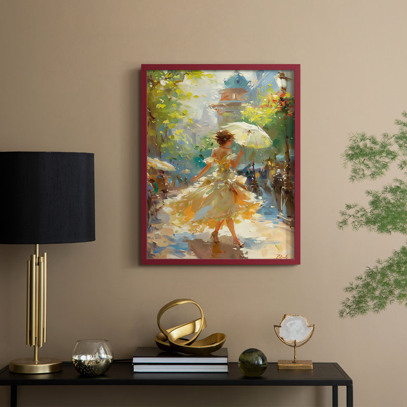 Reproduction encadrée WOMEN Series CMXVI - bois massif, Rouge