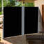 Auvent de bureau 20 '- double écran rétractable et abat-jour noir à cadre en acier avec ouverture automatique pour l'extérieur et l'intérieur