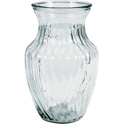 Vase en verre transparent