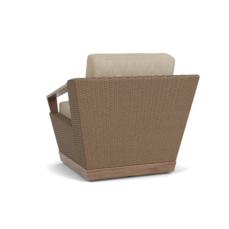 Outdoor Swivel Armchair, Laurel Ecru