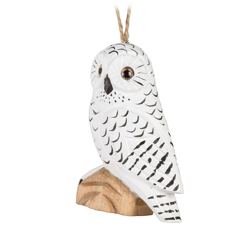Ornement en forme de chouette des neiges