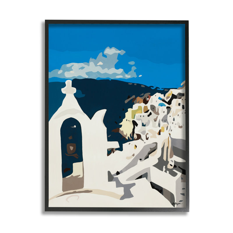«Traditional Coastal Architecture Cityscape Abstraction» par Beth Ann Lawson - impression, H 14 po x l 11 po