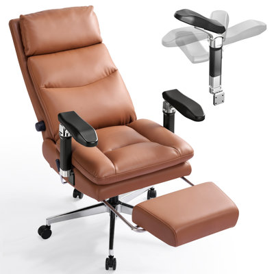 Fauteuil de direction ergonomique, chaise de bureau à haut dossier avec accoudoirs réglables 6D et soutien lombaire
