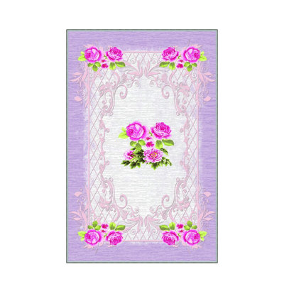 Stylish Woven Carpet, 31.5 x 47.2 inches | 100% Polyester, Pile Height: 0.04 inches, Total Height: 0.31 inches | Antibacterial, Non-Slip PVC Felt Underside | Machine Washable, Perfect for Living Room & Bedroom Decor